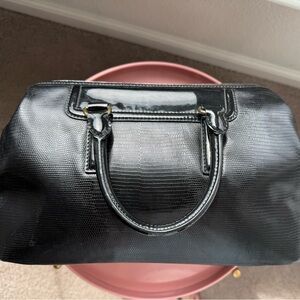 Talbots Black Textured Satchel